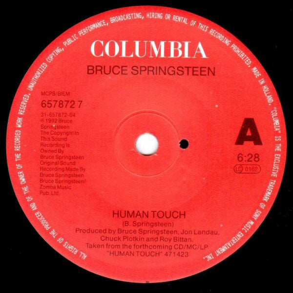 Bruce Springsteen - Human Touch - Used Vinyl Record 7" image 3