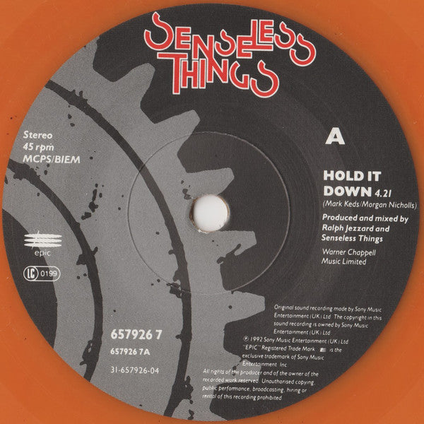 Senseless Things - Hold It Down - Used Vinyl Record 7" image 3