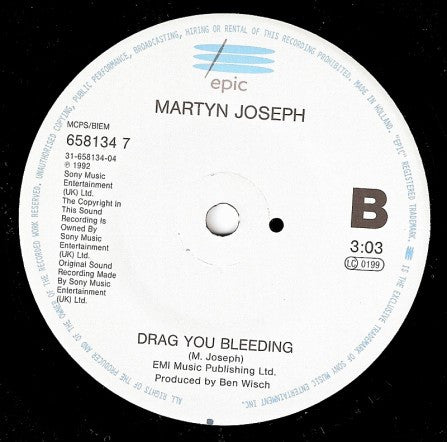 Martyn Joseph - Dolphins Make Me Cry - Used Vinyl Record 7" image 4
