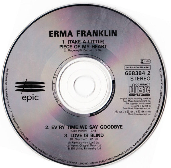 Erma Franklin - (Take A Little) Piece Of My Heart - Used CD image 7