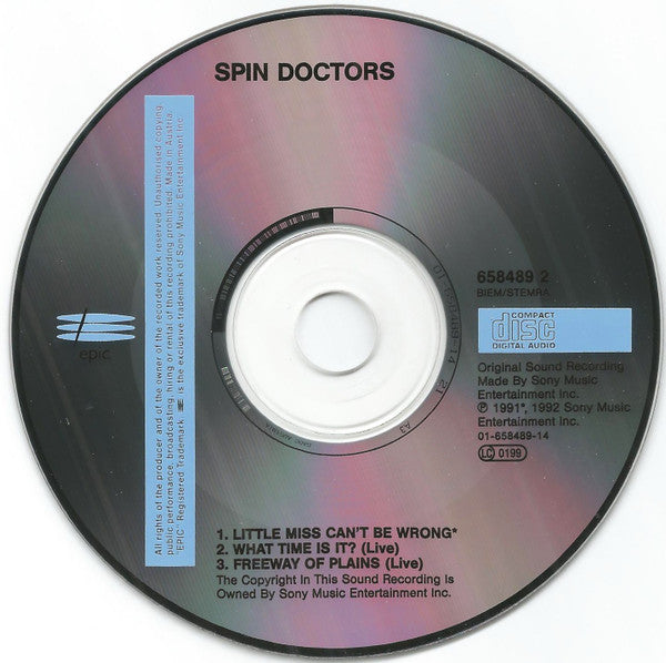 Spin Doctors - Little Miss Can't Be Wrong - Used CD image 9