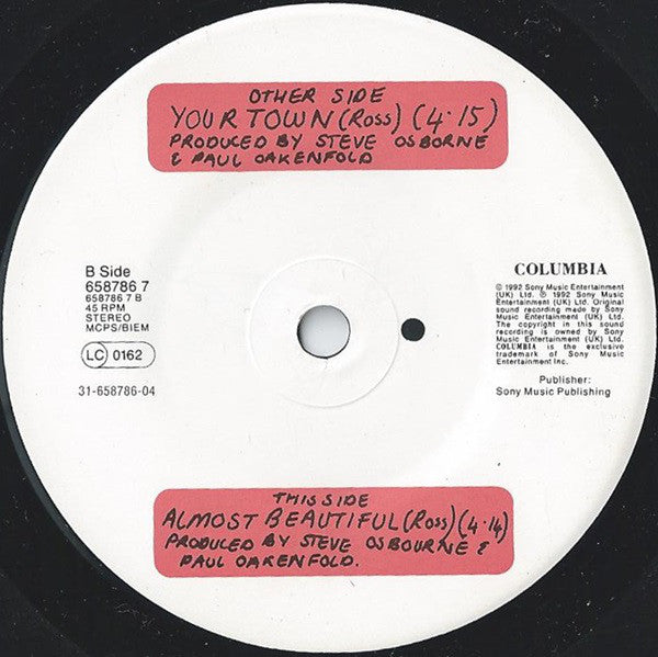 Deacon Blue - Your Town - Used Vinyl Record 7" image 4