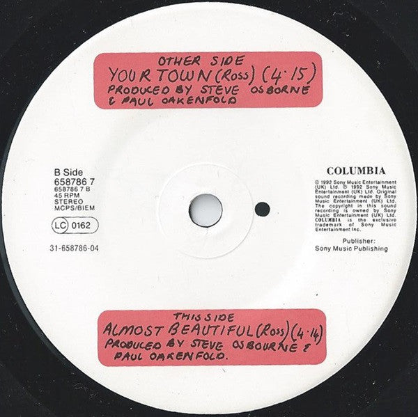 Deacon Blue - Your Town - Used Vinyl Record 7" image 8