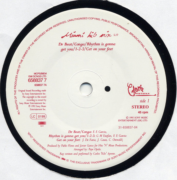 Gloria Estefan - Miami Hit Mix / Christmas Through Your Eyes - Used V image 3