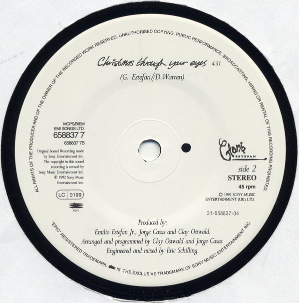 Gloria Estefan - Miami Hit Mix / Christmas Through Your Eyes - Used V image 9