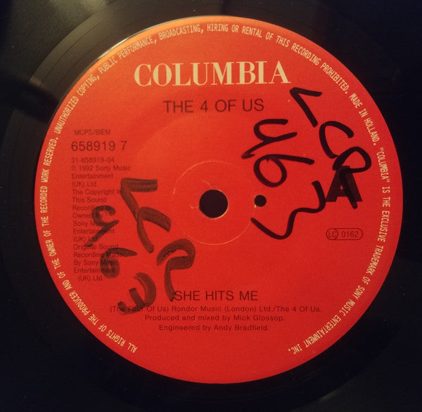 4 Of Us - She Hits Me - Used Vinyl Record 7" image 8