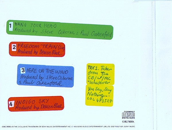 Deacon Blue - Hang Your Head - Used CD image 7