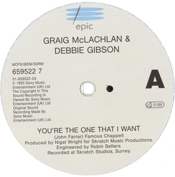 Craig McLachlan - You're The One That I Want - Used Vinyl Record 7" image 3