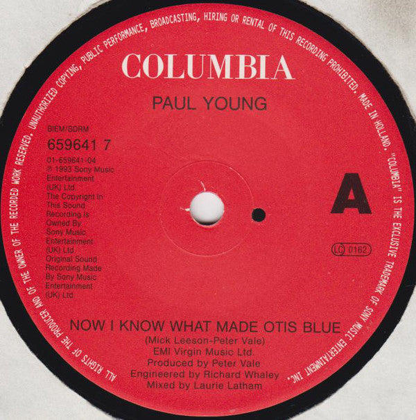 Paul Young - Now I Know What Made Otis Blue - Used Vinyl Record 7" image 3