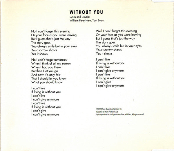 Mariah Carey - Without You & Never Forget You - Used CD image 10