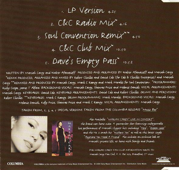 Mariah Carey - Anytime You Need A Friend - Used CD image 3