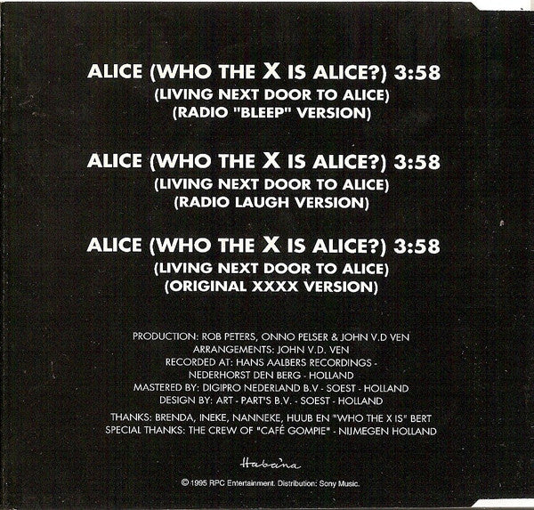 Gompie - Alice, Who The X Is Alice? (Living Next Door To Alice) - Use image 7