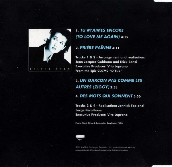 Celine Dion - Tu M'Aimes Encore (To Love Me Again) - Used CD image 6
