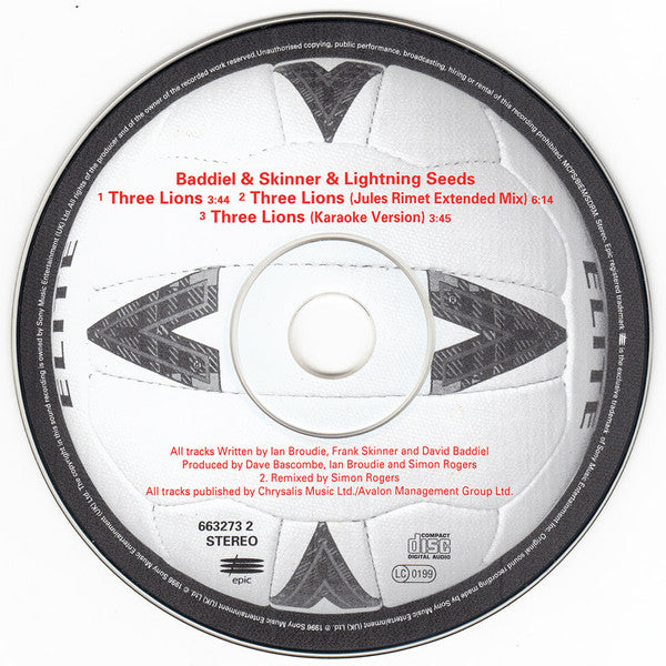 Baddiel & Skinner - Three Lions - Used CD image 7
