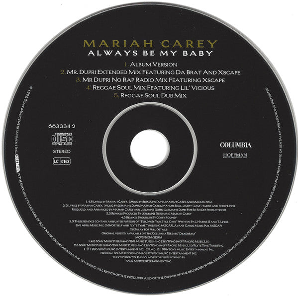 Mariah Carey - Always Be My Baby - Used CD image 8