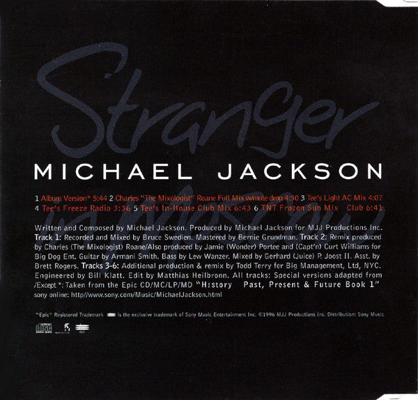 Michael Jackson - Stranger In Moscow - Used CD image 3