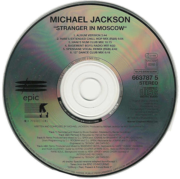 Michael Jackson - Stranger In Moscow - Used CD image 3