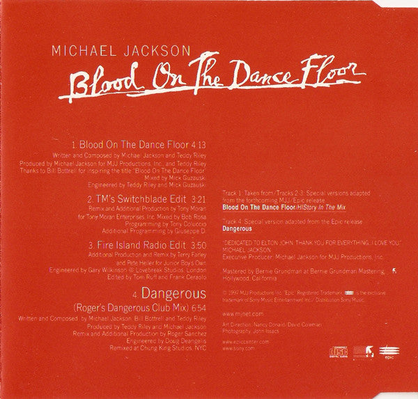 Michael Jackson - Blood On The Dance Floor - Used CD image 8