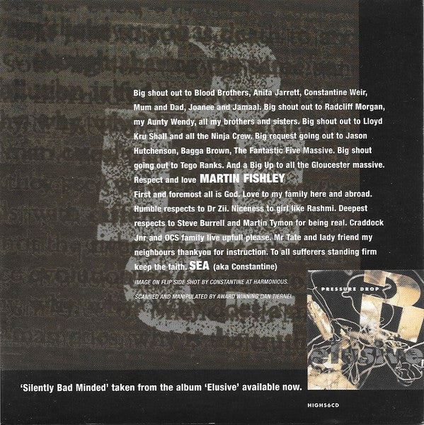 Pressure Drop - Silently Bad Minded - Used CD image 5