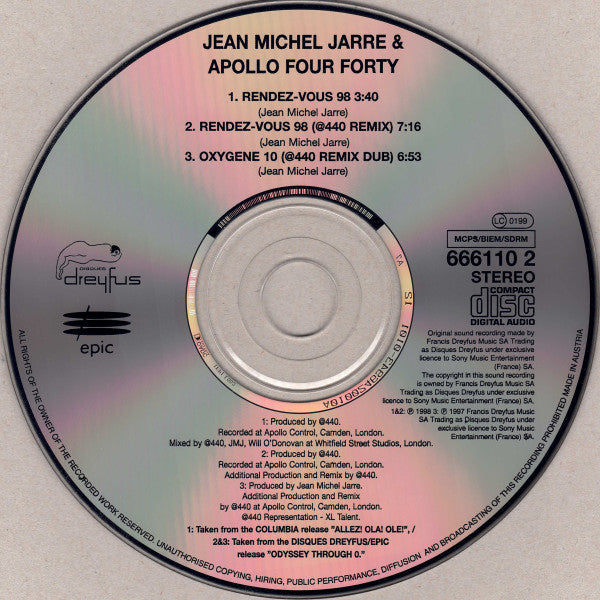 Jean-Michel Jarre - Rendez-Vous 98 - Used CD image 3