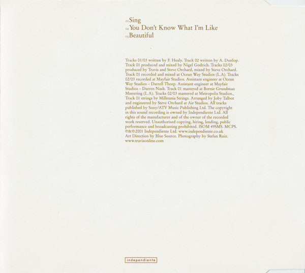 Travis - Sing - Used CD image 3