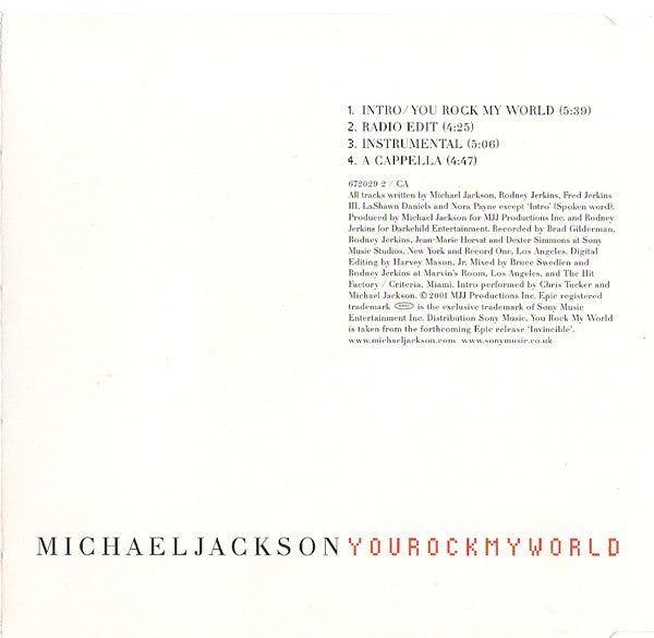 Michael Jackson - You Rock My World - Used CD image 5