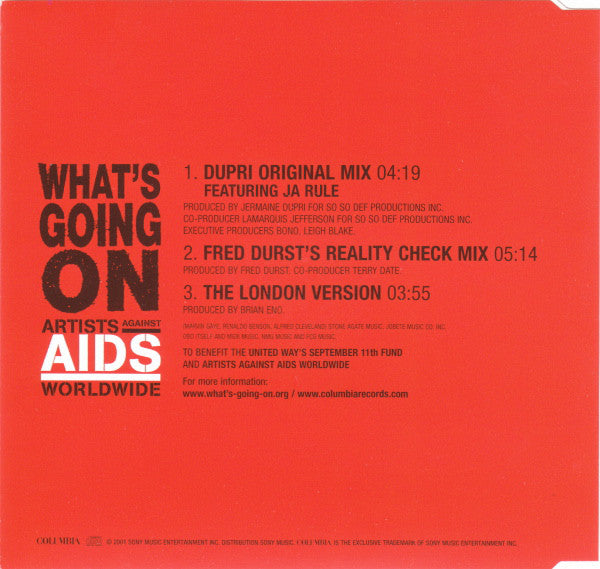 Artists Against AIDS - What's Going On - Used CD image 7