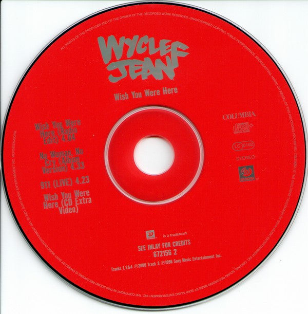 Wyclef Jean - Wish You Were Here - Used CD image 4