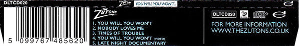 Zutons - You Will You Won't... - Used CD image 9