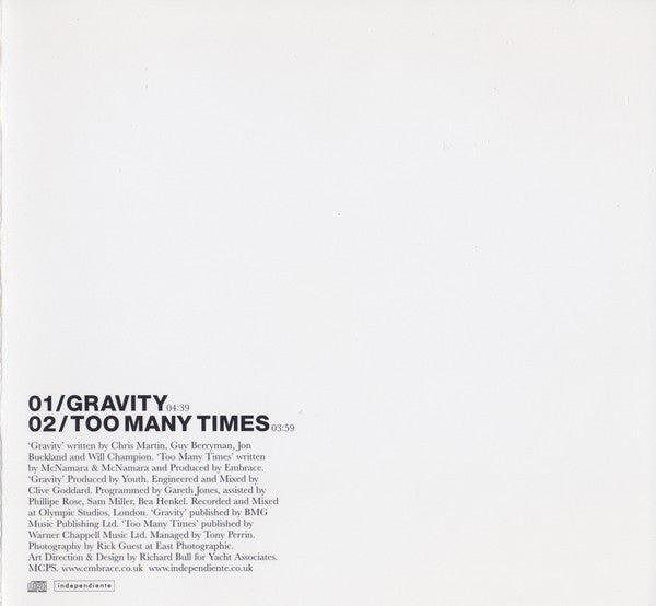 Embrace - Gravity - Used CD image 5