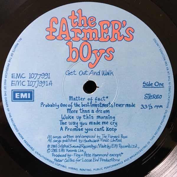Farmer's Boys - Get Out & Walk - Used Vinyl Record image 5