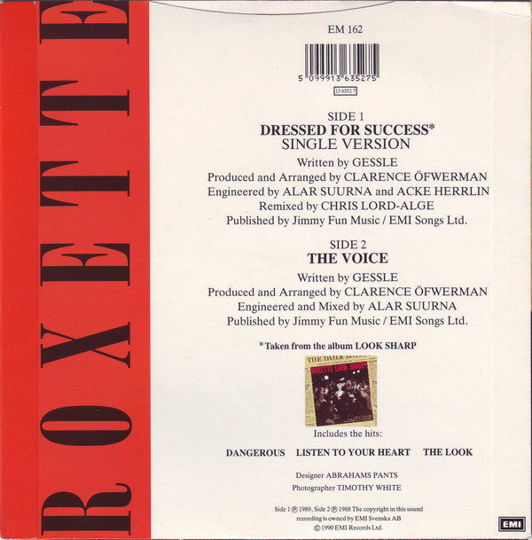 Roxette - Dressed For Success - Used Vinyl Record 7" image 6