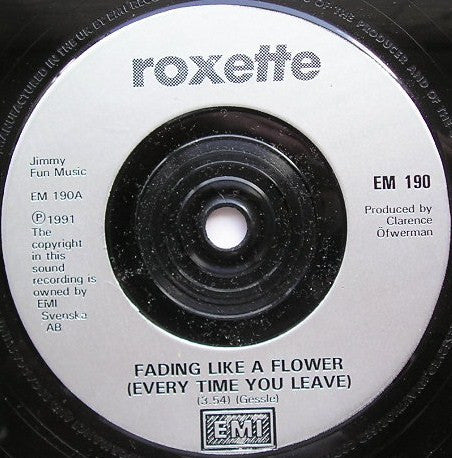Roxette - Fading Like A Flower (Every Time You Leave) - Used Vinyl Re image 3