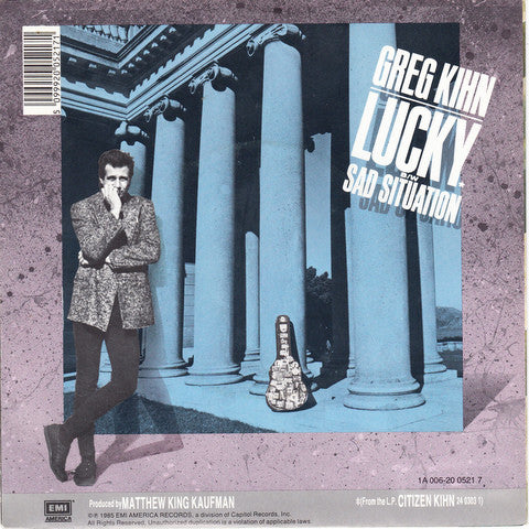 Greg Kihn - Lucky - Used Vinyl Record 7" image 2