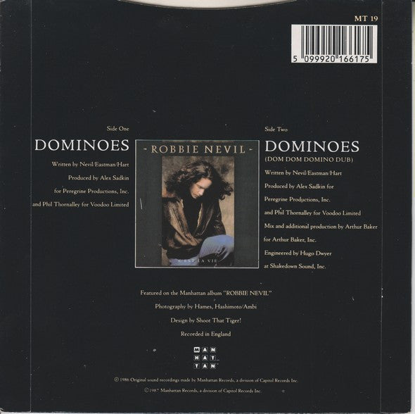 Robbie Nevil - Dominoes - Used Vinyl Record 7" image 2