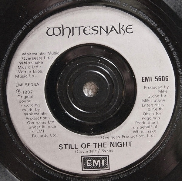 Whitesnake - Still Of The Night - Used Vinyl Record 7" image 3