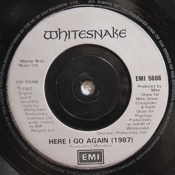 Whitesnake - Still Of The Night - Used Vinyl Record 7" image 4