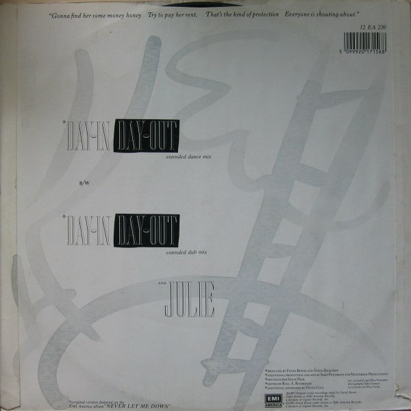 David Bowie - Day-In Day-Out (Extended Dance Mix) - Used Vinyl Record 1 image 2