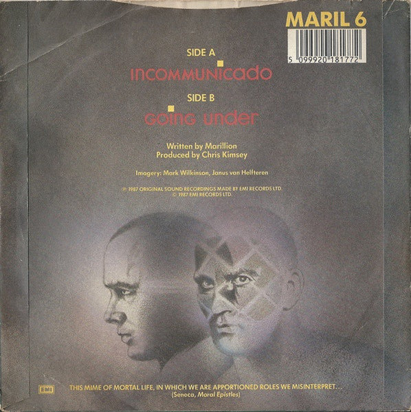 Marillion - Incommunicado - Used Vinyl Record 7" image 2