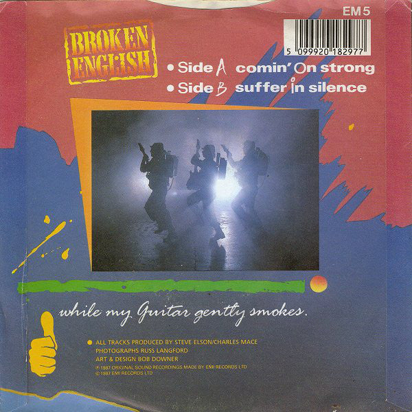 Broken English - Comin' On Strong - Used Vinyl Record 7" image 2