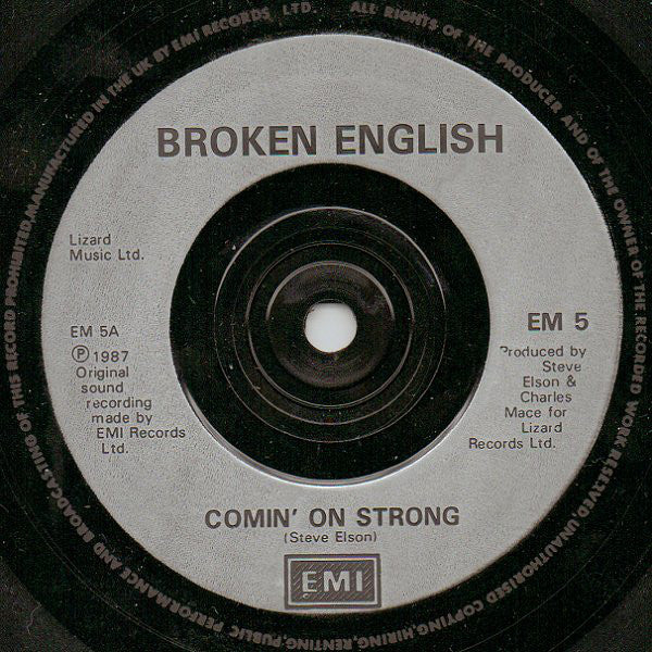 Broken English - Comin' On Strong - Used Vinyl Record 7" image 3