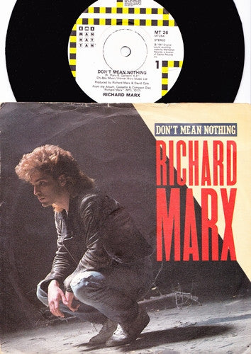 Richard Marx - Don't Mean Nothing - Used Vinyl Record 7" image 2