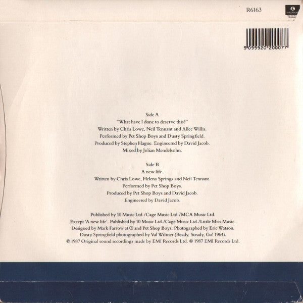 Pet Shop Boys - What Have I Done To Deserve This? - Used Vinyl Record image 2