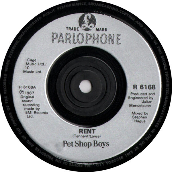 Pet Shop Boys - Rent - Used Vinyl Record 7" image 3