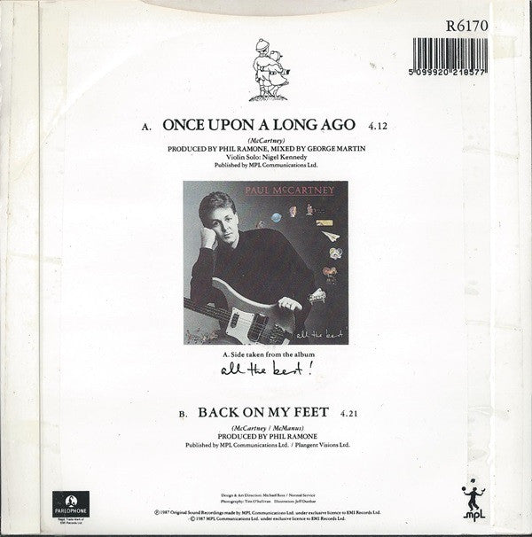 Paul McCartney - Once Upon A Long Ago - Used Vinyl Record 7" image 2