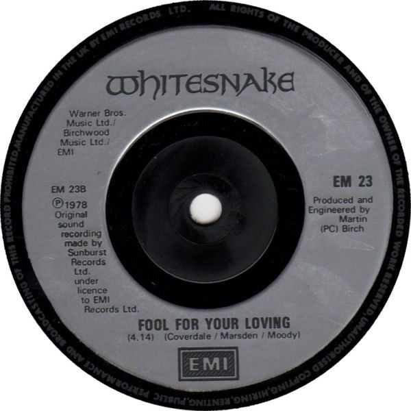 Whitesnake - Give Me All Your Love - Used Vinyl Record 7" image 4