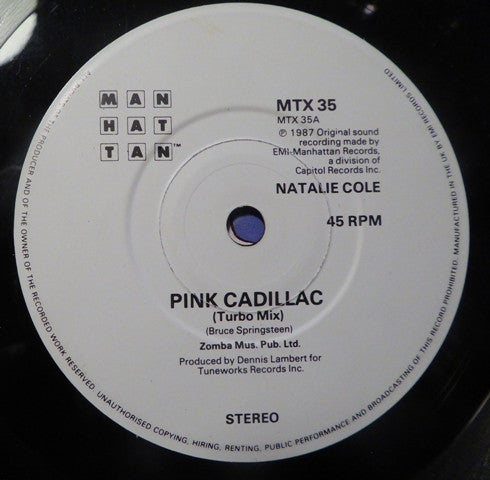 Natalie Cole - Pink Cadillac - Used Vinyl Record 7" image 3