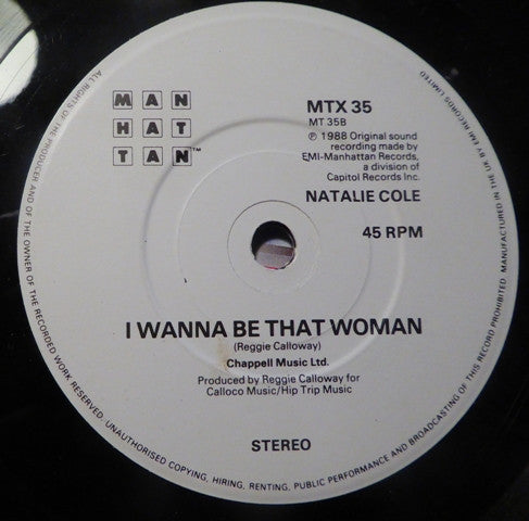 Natalie Cole - Pink Cadillac - Used Vinyl Record 7" image 4