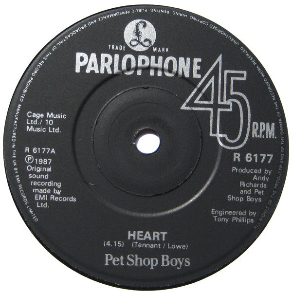 Pet Shop Boys - Heart - Used Vinyl Record 7" image 7