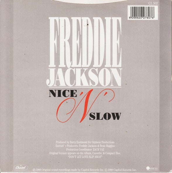 Freddie Jackson - Nice 'N' Slow - Used Vinyl Record 7" image 2